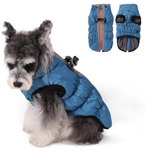 Savlot Warmer Hundemantel Wasserfest Hundejacke Hunde-Wintermantel mit D-Ring Hundekleidung Haustier-Hundebekleidung, Gemütliche Schneejacke Weste für kleine, Mittelgroße und Große Hunde