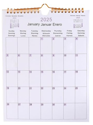 Wandkalender 2025 Kalender 2025 Familienplaner Großer Monatskalender 2025 Familienkalender Mehrsprachiger Kalender 2025 Jahreskalender Planung