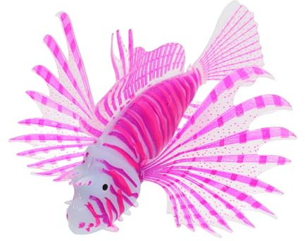 BESPORTBLE Künstlicher Fisch, Realistischer Rotfeuerfisch, Aquarium-Dekoration, Leuchtender Aquarium-, Leuchtender, Lebensechte -Dekoration, landschaften