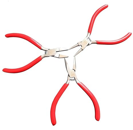 LIUHUANL 1 pinza a becchi piatti in acciaio al carbonio e nylon, pinze a becchi tondi per cavi, strumento manuale per gioielli (TSIM Tsui B)