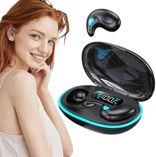 Cuffie a conduzione ossea, auricolari wireless in-ear wireless, cuffie wireless a conduzione ossea, queste cuffie per dormire laterali wireless ampiamente utilizzate, chiamate chiare con custodia d