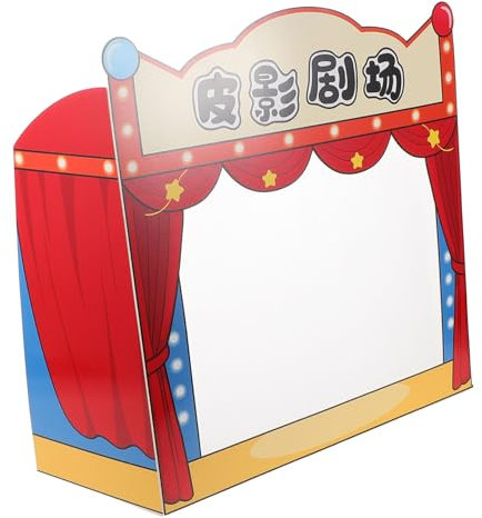 VICASKY Puppen Theaterbühne Für Schattenpuppen Und Handpuppen Requisiten Für Geschichtenerzählen Und Puppenspiel Für Kindergarten Und Familienaktivitäten