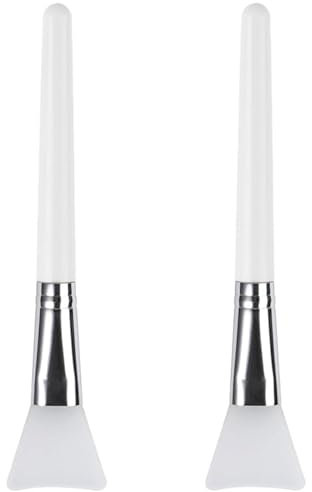 2 Pcs Hairless Silicone Face Mask Applicator, face mask Brush, Perfect for Applying Face Masks, Eye Masks, Serum & DIY Skincare, Easy to Clean, 14cm Long