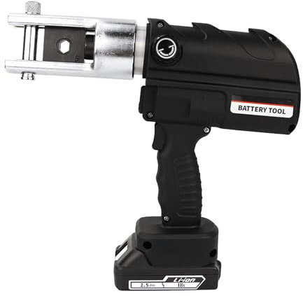 VNATWGOO Crimpadora HidráUlica EléCtrica, Alicates HidráUlicos InaláMbricos A BateríA para Terminales De Cobre Y Aluminio, Kit De Crimpadora PortáTil Profesional,MCH300