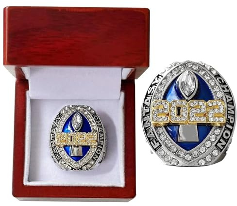 HYKJSHED Fantasy Football Ring 2022 Meisterschaftsring FFL Champions Ring Souvenir Fan Geschenk Vatertag Sammlerstücke
