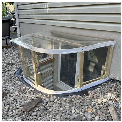 1mm Rouleau De Feuille Polycarbonate Pour Couvercles Puits Fenêtre Sous-sol, Panneaux Toiture Transparent Isolation Revêtement Pour Le Jardinage Et L'agriculture(39.4x16.4')