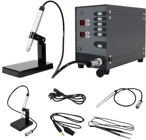 Punktschweißgerät Schweißmaschine, 100W 220V Automatische Punktschweißmaschine, Schweißgeräte mit Schweißpistole, IP21 Elektroden Schweißgerät für Schmuck-Schweißen