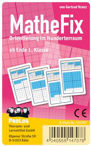 ProLog MatheFix® Orientation in the Hundred Space - Educational Game from the End of the 1st Grade | Math Quartet for Numbers Comprehension up to 100 | Playful Learning to Calculate | 32 Cards |