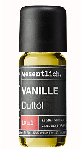 wesentlich. Olio profumato vaniglia 10 ml – profumo fine per diffusore e lampada – come profumo per ambienti o per la produzione di candele, oli puri di alta qualità dalla Germania