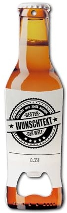 Flaschenöffner Personalisiert mit Wunschtext Bsp: Bester Papa der Welt | Opa, Onkel, Patenonkel, Trainer, Hausmeister
