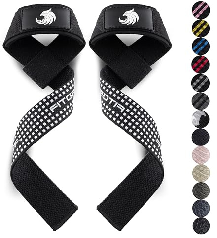Fitgriff® Lyftremmar - vadderade tyngdlyftningsarmband för bodybuilding, viktträning och fitness - för män och kvinnor Silicone-Grip