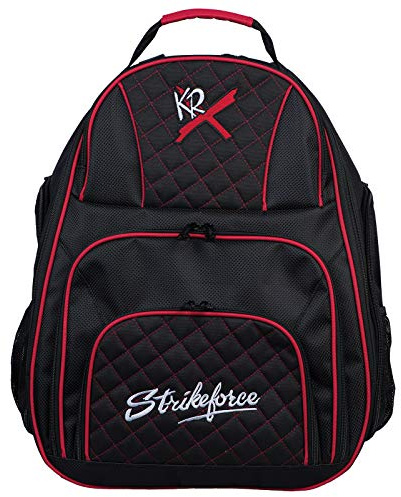 KR Strikeforce Royal Flush Deuce 2- Ball Bowling Backpack Black/Red