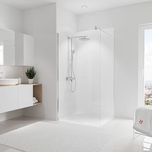 Schulte DecoDesign Hochglanz, Brillant-Weiß, 210 x 100 cm, Wandverkleidung als fugenfreier Fliesenersatz, EP19010213 761