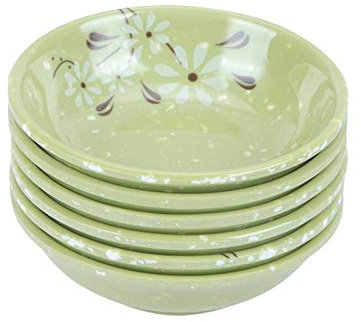 Eljjhah 6 platos de salsa de melamina reutilizables para salsa, plato pequeño para restaurante y hogar (color: margarita)