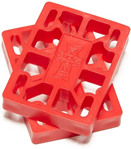 Dogtown Skateboard Risers 1/2 Red for Old School Skateboards