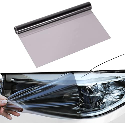 BASTOUR Scheinwerfer Folie Tönungsfolie Aufkleber, Auto Scheinwerfer Folie Selbstklebende, Scheinwerfer Folie Hellschwarz, Autoscheinwerferfolie, Scheinwerfer Aufkleber, Folie Auto(Hellschwarz)