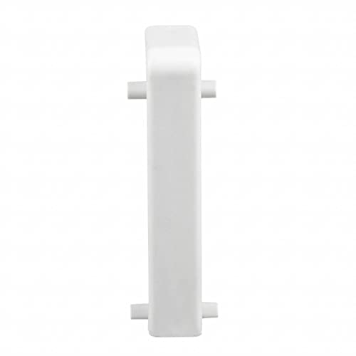 PROVISTON | Verbinder für MDF-Sockelleisten | 15 x 58 mm | Kunststoff | Weiß | Fußleisten Zubehör | 2 Stück