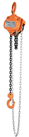 Beta 8143 WLL t 0,5 - Paranco Manuale a Catena con Gancio Robusto, Altezza Sollevamento 3M e Portata 500 Kg, Singola Catena da 8,5 Kg