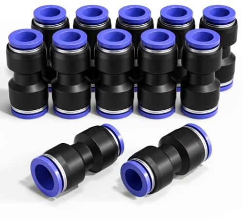 Bwintech 12 Pcs 6mm à 8mm diamètre pneumatique réducteur Push adapter raccord réducteur rapide (PG6-8)