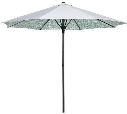 Outsunny Ombrellone da Giardino Ø3x2.5 m in Metallo a 2 Sezioni con 8 Stecche e Copertura in Poliestere