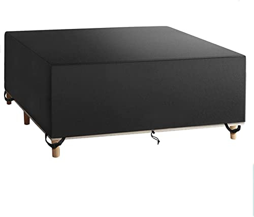 ZMFBHFBH Överdrag för trädgårdsmöbler vattentät 300 x 220 x 85 cm trädgård utomhus bordsskydd, kraftig 600D Oxford PVC andningsbar beläggning/uppgraderad rivbeständig/rotting uteplats möbelöverdrag