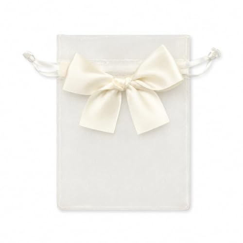 Yurosiay 30 Stück Organzasäckchen Bunt Organzabeutel Mit Satin Schleifen Organzasäckchen Mit Kordelzug Geschenksäckchen Organza Schmuckbeutel Organza Organzabeutel Hochzeit Champagner 10×15cm