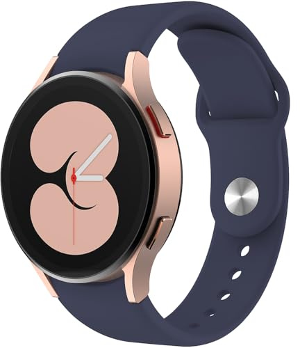 Ersatzarmband Silikon für Samsung Galaxy Watch 7/Watch 6 Classic/Watch FE/Watch 5 Pro, 20mm Sport Armbänder Uhrenarmband, Armband für Galaxy Watch 4/Active 2/Watch 3