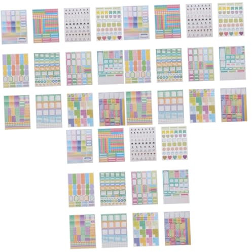 MAGICLULU 3sätze Monatliche Planer-aufkleber Kreative Notizen Für Büro Schule Und Zuhause Selbstklebende Memo-notizen Für To-do-listen Und Tischdekoration Xmas Sticker Pack
