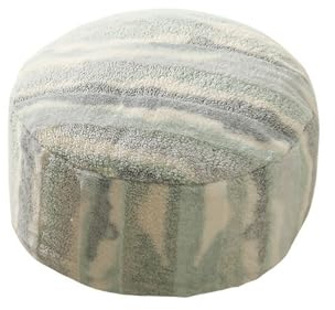 MOCOFO Hocker D45xH20cm Skandinavisch Schlichtheit Samt Rund Bodenkissen(hellgrün)