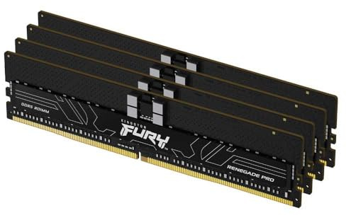 Kingston FURY Renegade Pro EXPO 64GB 5600MT/s DDR5 ECC Reg CL28 DIMM (Kit de 4) Memoria DIMM ECC registrado sobreacelerable - KF556R28RBEK4-64