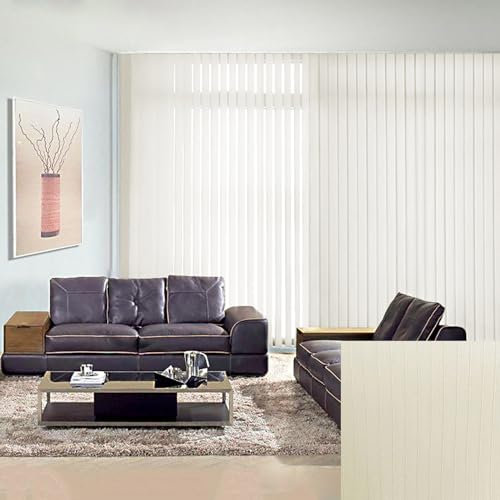 FENGSHOUU Vertikaljalousie 98mm Lamellenvorhang,Raumverdunkelnd Komplettset Vertikaljalousie,für Zuhause Büro,Inklusive Zubehör, Breite×Höhe (110cm x 120cm)