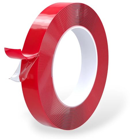 Dpm Tapes – Nastro Biadesivo Acrilico Trasparente Extraforte per Montaggi Invisibili di Strisce LED, Setup Scrivanie, Poster, Foto, Accessori Auto, Hobby, Fai da te, Resistente al calore - 12 mm x 3 m