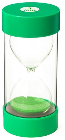 Jumbo Sand Timer for Kids - Colourful and Attractive - Easy-to-Operate Visual Learning Tool (1 Min - Green)