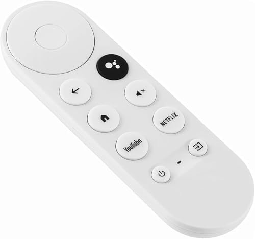 Télécommande vocale compatible G9N9N pour Google Chromecast avec Google TV (4K) | Télécommande GA01409, GA01919-US, GA01920-US, GA02463-US | Remplacement avec boutons Netflix et Youtube