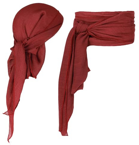 Molain 2-teiliges Zubehör für Halloween-Piratenkostüme, Piraten-Kopftuch, Hut, Hüftgürtel, Cosplay-Piraten-Stirnband, Renaissance, Wikinger-Bandana für Frauen und Männer