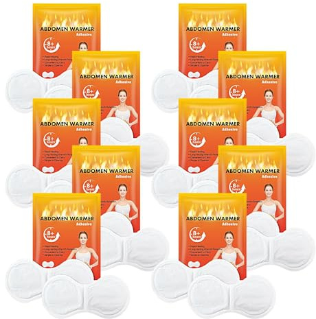 Värmekudde för fastsättning, värmekudde för fastsättning – självvärmande midjevärmare | vinter 10 x bärbar menstruations-värmekudde, självhäftande, bärbara värmeplåster
