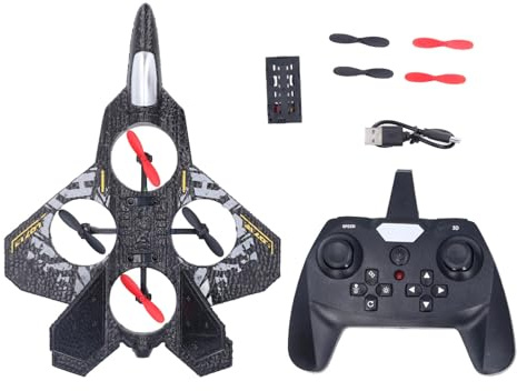 BuyWeek Aereo Telecomandato, F22 Aereo RC in Schiuma EPP Aliante RC Modello di Telecomando Giocattolo per Bambini (Grigio)
