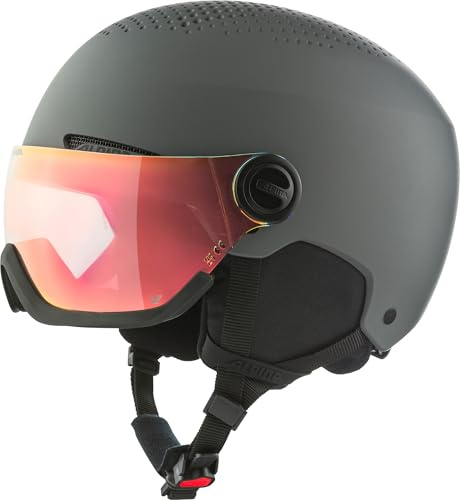ALPINA ARBER Visor V - sicherer & Leichter Skihelm für Erwachsene, mit hochwertigem selbsttönendem Visier, optimale Stoßabsorption