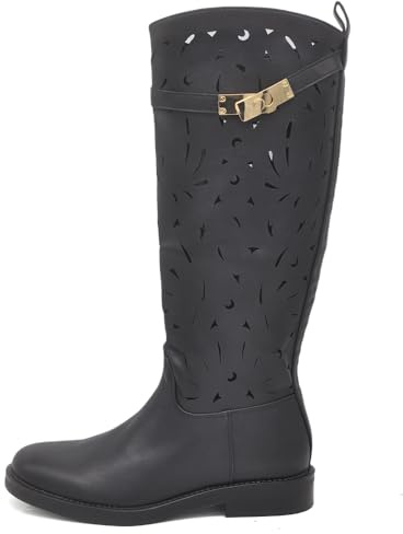 IF Fashion Stivali Stivaletti da Donna Biker Motociclista Traforati Primaverili Estivi con Fibbia LY70-4
