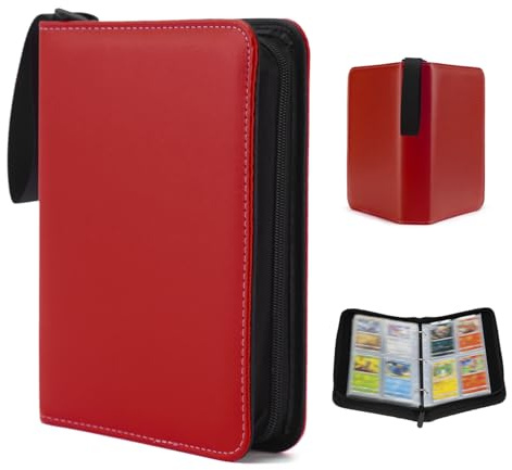 Kardition Album Carte, Capacité de 55 pages de 440 Cartes | Classeur Carte magic avec fermeture éclair, Livre Rangement Carte Carnet, porte carte en Cuir PU Imperméable pour TCG Cartes