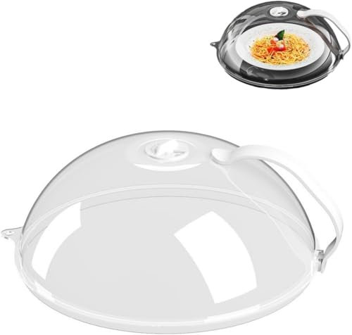 JDJXYNSRT Couvercle en Plastique pour Micro-Ondes, Couvercle en Plastique résistant aux éclaboussures avec poignée, Trou de Vapeur réglable, Couvercle Parfait pour Les Petits et Grands Fours à