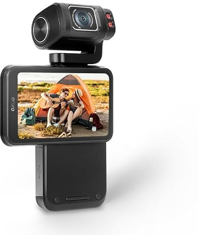 Tussvie 5K Vlogging Camera, 3.5'' Rotatable Touchscreen Vlog Camera, 1/2.5'' CMOS, 4K/60FPS & 5K/30FPS Video, 360Mins Long Time,IR Night Vision Video Camera with 64G SD Card for Vlog/YouTube