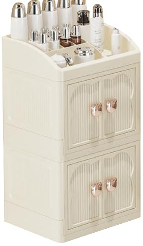 Ceprznvey Organizzatore Trucco - Organizer Trucco - Portaprofumi a 3 Livelli Antipolvere per Scrivania Camera Cucina Bagno Donna