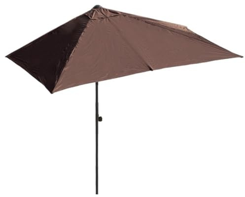 Ombrellone rettangolare da 200 cm/250 cm/270 cm, regolabile, mezzo parasole per balcone e cortile, giardino, tettoia da parete, design salvaspazio