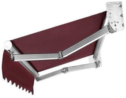 Retractable Patio Awning - Outdoor Sun Shade Canopy with Telescopic Crank Arm & Reinforced Front Tube for Yard & Deck - UV Protection & Weather Resistant