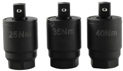 Ksrnsne for 3/8 Drive Ratchet Work Compatible, 25NM+ 35NM+ 40NM Torque Adapter Set- for Oil Filters, Oil Pan Bolts, Timing Cover Bolts