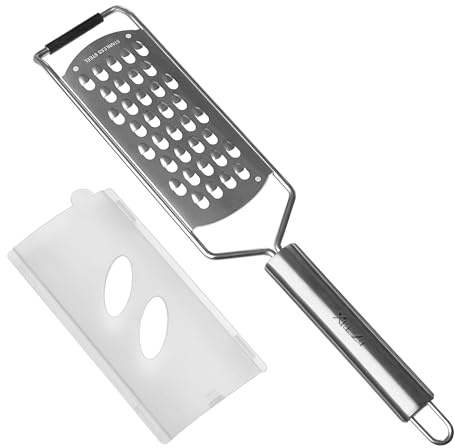 Professional Zester Grater Extra Coarse for Potato, Zucchini, Carrot, Apple, Cabbage and Cheese, Kitchen Grater with Razor-Sharp Stainless Steel Blade (Extra Coarse)