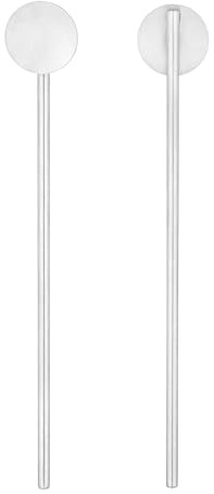 Restaurantware Bar Lux 7.5 Inch Spoon Straws 2 Food-Grade Reusable Cocktail Straws - Built-In Spoon Dishwashable Stainless Steel Cocktail Spoons For Drinking And Stirring