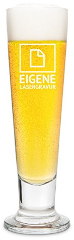 Leonardo Pilsglas 0,3L Individuelle Gravur Geschenk Bierglas - Eigene Gravurdatei hochladen