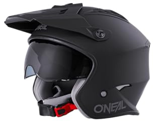 O'NEAL | Motorcykelhjälm | Enduro Adventure Street | Säkerhetsstandarder ECE 22.05, ABS-skal, integrerat solskydd | Volt hjälm SOLID | Vuxna | Svart | Storlek L